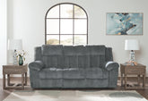 Hoover Furniture Outlet - Ashley Furniture - Tip-Off Power Reclining Sofa - PWR REC Sofa with ADJ Headrest - 6930415